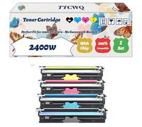 Compatible for Konica Minolta 2400w Toner Cartridge Work for Konica Minolta magicolor 2480MF 2490MF 2590MF Printers, with Chip, High Yield 4500 Pages, High-Definition Printing (4-Pack BK/C/M/Y)