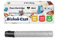 Compatible for Konica Minolta Bizhub C258 Toner Cartridge Work for Konica Minolta Bizhub C258 Bizhub C368 Printers, with Chip, High Yield 24000 Pages, High-Definition Printing (1 Pack Black)