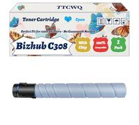 Compatible for Konica Minolta Bizhub C308 Toner Cartridge Work for Konica Minolta Bizhub C258 Bizhub C308 Bizhub Printers (1 Pack Cyan)
