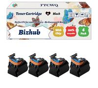 Compatible for Konica Minolta Bizhub C3100P Toner Cartridge Work for Konica Minolta Bizhub C3100P Printers, with Chip, High Yield 6000 Pages, High-Definition Printing (4 Pack Black)