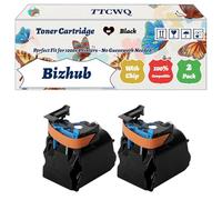 Compatible for Konica Minolta Bizhub C3100P Toner Cartridge Work for Konica Minolta Bizhub C3100P Printers, with Chip, High Yield 6000 Pages, High-Definition Printing (2 Pack Black)