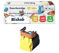 Compatible for Konica Minolta Bizhub C3100P Toner Cartridge Work for Konica Minolta Bizhub C3100P Printers, with Chip, High Yield 6000 Pages, High-Definition Printing (1 Pack Yellow)
