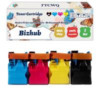 Compatible for Konica Minolta Bizhub C3100P Toner Cartridge Work for Konica Minolta Bizhub C3100P Printers, with Chip, High Yield 6000 Pages, High-Definition Printing (4-Pack BK/C/M/Y)
