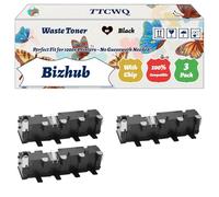 Compatible for Konica Minolta Bizhub C3100P Waste Toner Container Work for Konica Minolta Bizhub C25 C3100P C35 C35P Magicolor 3730DN 4750DN Printers (3 Pack Black)
