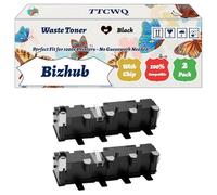 Compatible for Konica Minolta Bizhub C3100P Waste Toner Container Work for Konica Minolta Bizhub C25 C3100P C35 C35P Magicolor 3730DN 4750DN Printers (2-Pack Black)