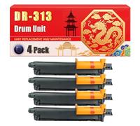 Compatible for Konica Minolta DR313 BizHub C258 C368 C558 C308 C458 C658 Drum Unit Printers, With Chip Large Capacity 90000 Pages (4 Pack Black)