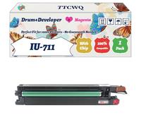 Compatible for Konica Minolta IU-711 Drum+Developer Unit Work for Konica Minolta BizHub C654 C754 C654e C754e Printers, with Chip, High Yield 300000 Pages, High-Definition Printing (1 Pack Magenta)