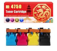 Compatible for Konica Minolta m 4750 magicolor 4750 Colour Toner Cartridge Printers, With Chip Large Capacity 6000 Pages (4-Pack BK/C/M/Y)