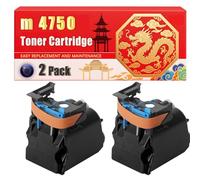 Compatible for Konica Minolta m 4750 magicolor 4750 Colour Toner Cartridge Printers, With Chip Large Capacity 6000 Pages (2 Pack Black)