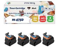 Compatible for Konica Minolta m 4750 Toner Cartridge Work for Konica Minolta magicolor 4750 Colour Printers, with Chip, High Yield 6000 Pages, High-Definition Printing (4 Pack Black)