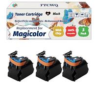 Compatible for Konica Minolta Magicolor 4750DN Toner Cartridge Work for Konica Minolta Magicolor 4750DN 4750EN Printers, with Chip, High Yield 6000 Pages, High-Definition Printing (3 Pack Black)