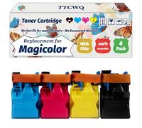 Compatible for Konica Minolta Magicolor 4750DN Toner Cartridge Work for Konica Minolta Magicolor 4750DN 4750EN Printers, with Chip, High Yield 6000 Pages, High-Definition Printing (4-Pack BK/C/M/Y)