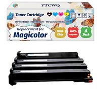 Compatible for Konica Minolta Magicolor 7450 Toner Cartridge Work for Konica Minolta Magicolor 7450 7450II Printers, with Chip, High Yield 15000 Pages, High-Definition Printing (4-Pack BK/C/M/Y)