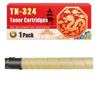 Compatible for Konica Minolta TN-324 Bizhub C258 C308 C368 Toner Cartridges Printers, With Chip Large Capacity 38000 Pages (1 Pack Yellow)