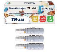 Compatible for Konica Minolta TN-414 A202050 Toner Cartridges Work for Konica Minolta BizHub 363 423 Printers, with Chip, High Yield 35000 Pages, High-Definition Printing (3 Pack Black)