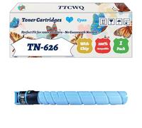 Compatible for Konica Minolta TN-626 Toner Cartridges Work for Konica Minolta BizHub C450i C550i C650i Printers, with Chip, High Yield 37000 Pages, High-Definition Printing (1 Pack Cyan)