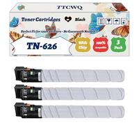 Compatible for Konica Minolta TN-626 Toner Cartridges Work for Konica Minolta BizHub C450i C550i C650i Printers, with Chip, High Yield 37000 Pages, High-Definition Printing (3 Pack Black)