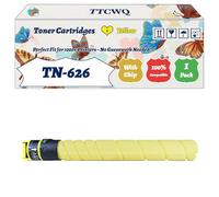 Compatible for Konica Minolta TN-626 Toner Cartridges Work for Konica Minolta BizHub C450i C550i C650i Printers, with Chip, High Yield 37000 Pages, High-Definition Printing (1 Pack Yellow)