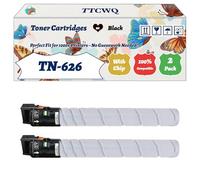 Compatible for Konica Minolta TN-626 Toner Cartridges Work for Konica Minolta BizHub C450i C550i C650i Printers, with Chip, High Yield 37000 Pages, High-Definition Printing (2 Pack Black)