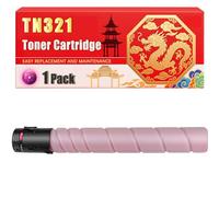 Compatible for Konica Minolta TN321 Bizhub C224 C284 C364 Toner Cartridge Printers, With Chip Large Capacity 27000 Pages (1 Pack Magenta)