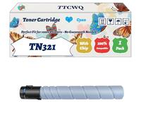 Compatible for Konica Minolta TN321 Toner Cartridge Work for Konica Minolta Bizhub C224 C284 Printers (1 Pack Cyan)
