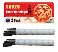 Compatible for Konica Minolta TN328 Bizhub C250i C300i C360i Toner Cartridges Printers, With Chip Large Capacity 38000 Pages (2 Pack Black)
