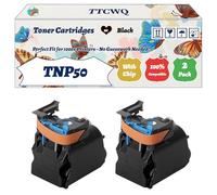 Compatible for Konica Minolta TNP50 TNP-50 Toner Cartridges Work for Konica Minolta BizHub C3100P Printers, with Chip, High Yield 6000 Pages, High-Definition Printing (2 Pack Black)
