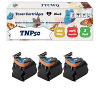 Compatible for Konica Minolta TNP50 TNP-50 Toner Cartridges Work for Konica Minolta BizHub C3100P Printers, with Chip, High Yield 6000 Pages, High-Definition Printing (3 Pack Black)