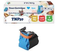 Compatible for Konica Minolta TNP50 TNP-50 Toner Cartridges Work for Konica Minolta BizHub C3100P Printers, with Chip, High Yield 6000 Pages, High-Definition Printing (1 Pack Cyan)