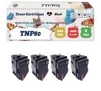 Compatible for Konica Minolta TNP80 Toner Cartridges Work for Konica Minolta Bizhub c3320i c3300i Printer, with Chip, High Yield 23000 Pages, High-Definition Printing (4 Pack Black)