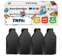 Compatible for Konica Minolta TNP81 Toner Cartridges Work for Konica Minolta Bizhub C 3300 i Bizhub C 4000 i Printers, with Chip, High Yield 13000 Pages, High-Definition Printing (4-Pack BK/C/M/Y)
