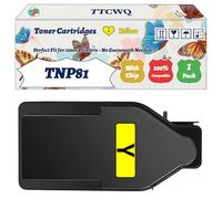 Compatible for Konica Minolta TNP81 Toner Cartridges Work for Konica Minolta Bizhub C 3300 i Bizhub C 4000 i Printers, with Chip, High Yield 13000 Pages, High-Definition Printing (1 Pack Yellow)