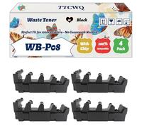Compatible for Konica Minolta WB-P08 Waste Toner Container Work for Konica Minolta BizHub C3300i C3350i C4000i C3320i C3351i Printers (4 Pack Black)