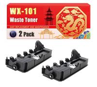 Compatible for Konica Minolta WX-101 BizHub C220 C280 C360 Waste Toner Container Printers, With Chip Large Capacity 60000 Pages (2-Pack Black)