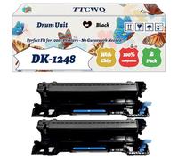 Compatible for Kyocera DK-1248 Drum Unit Work for Kyocera ECOSYS MA2001w ECOSYS PA2001w Printers, with Chip, High Yield 10000 Pages, High-Definition Printing (2-Pack Black)