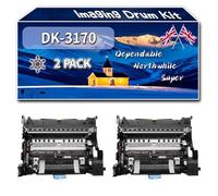 Compatible for Kyocera DK-3170 Imaging Drum Kit, Work for Kyocera ECOSYS M 3145 dn M 3645 dn P 3045 dn P 3145 dn Printers, Imaging Drum Kit 302T993060 DK3170 (2-Pack Black)