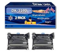 Compatible for Kyocera DK-3190 Drum Unit, Work for Kyocera EcoSys M3655idn P3055dn P3050dn P3060dn Printers, Drum Unit DK3190 302T693030 (2-Pack Black)