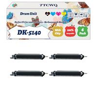 Compatible for Kyocera DK-5140 Drum Unit Work for Kyocera EcoSys M6530cdn M6530cidn M6535cidn P6035cd Printers, with Chip, High Yield 100000 Pages, High-Definition Printing (4-Pack BK/C/M/Y)