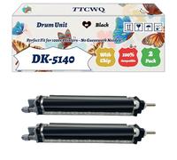 Compatible for Kyocera DK-5140 Drum Unit Work for Kyocera EcoSys P6035cdn P6130cdn M6035cidn Printers, with Chip, High Yield 100000 Pages, High-Definition Printing (2 Pack Black)
