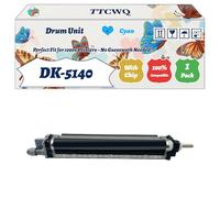 Compatible for Kyocera DK-5140 Drum Unit Work for Kyocera EcoSys P6035cdn P6130cdn M6035cidn Printers, with Chip, High Yield 100000 Pages, High-Definition Printing (1 Pack Cyan)