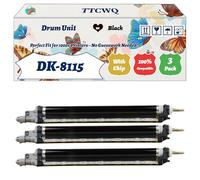 Compatible for Kyocera DK-8115 Drum Unit Work for Kyocera ECOSYS M8124cidn M8130cidn Printers, with Chip, High Yield 70000 Pages, High-Definition Printing (3 Pack Black)