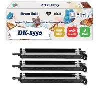 Compatible for Kyocera DK-8550 Drum Unit Work for Kyocera TASKalfa 4002i 5002i 6002i Printers, with Chip, High Yield 400000 Pages, High-Definition Printing (3 Pack Black)