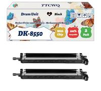 Compatible for Kyocera DK-8550 Drum Unit Work for Kyocera TASKalfa 4002i 5002i 6002i Printers, with Chip, High Yield 400000 Pages, High-Definition Printing (2-Pack Black)