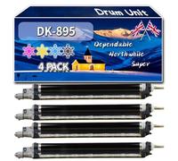 Compatible for Kyocera DK-895 Drum Unit, Work for Kyocera FS-C 8020 MFP FS-C 8025 MFP Printers, Drum Unit DK895 302K093010 (4-Pack BK/C/M/Y)