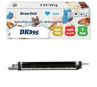 Compatible for Kyocera DK895 Drum Unit Work for Kyocera FS C8020 8025 8520 8525 DK898 2551ci 2550ci Printers, with Chip, High Yield 20000 Pages, High-Definition Printing (1 Pack Cyan)