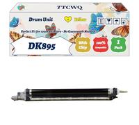 Compatible for Kyocera DK895 Drum Unit Work for Kyocera FS C8020 8025 8520 8525 DK898 2551ci 2550ci Printers, with Chip, High Yield 20000 Pages, High-Definition Printing (1 Pack Yellow)