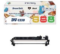 Compatible for Kyocera DV-1110 Drum Unit Work for Kyocera FS-1060DN FS-1020D FS-1120D FS-1025MFP FS-1125MFP Printers, with Chip, High Yield 60000 Pages, High-Definition Printing (2-Pack Black)