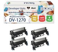 Compatible for Kyocera DV-1270 Developer Units Work for Kyocera ECOSYS PA3500x PA3500wx PA4000wx MA3500x MA3500wfx MA4000x MA4000wfx Printers (4 Pack Black)