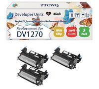 Compatible for Kyocera DV1270 Developer Units Work for Kyocera ECOSYS MA3500wfx MA4000x MA4000wfx MA4000wifx Printers, with Chip, High Yield 80000 Pages, High-Definition Printing (3 Pack Black)