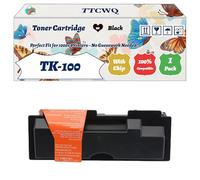 Compatible for Kyocera TK-100 Toner Cartridge Work for Kyocera KM-1500 Printers, with Chip, High Yield 7000 Pages, High-Definition Printing (1 Pack Black)